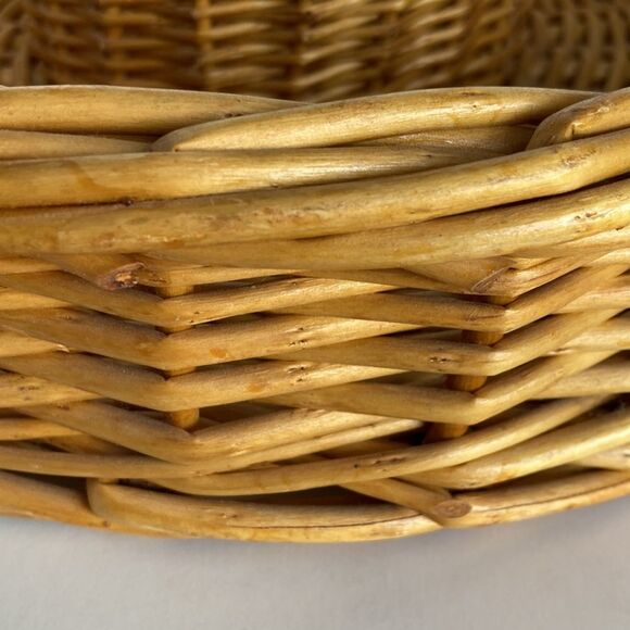 Vintage Boho Wicker Chip and‎ Dip Tray with Glass Dip Bowl - Picture 4 of 10